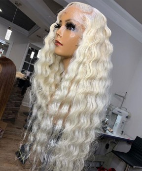 #60 Color Loose Wave Transparent Lace Front Wigs For Sale