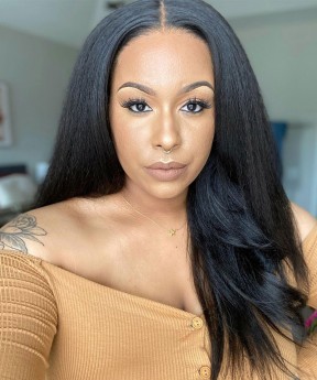 Light Yaki Transparent Lace 370 Lace Frontal Wig Pre Plucked With Baby Hair