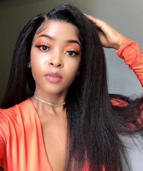 Yaki Straight 5X5 HD Lace Closure Human Hair Wigs For Sale