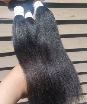 Light Yaki Straight Malaysian Virgin Hair Bundles 10-30 inches For Women