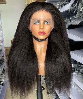 Italian Yaki Straight 13X6 HD Lace Front Human Hair Wigs