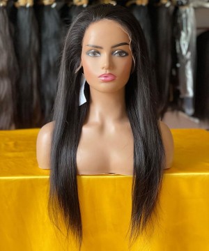 Straight 150% Density Silk Base Lace Front Human Hair Wigs