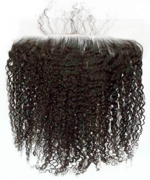 3B 3C Kinky Curly 4X4 Silk Base 13x4 Lace Frontal Closure