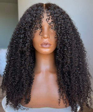 Human Hair Wigs 3B3C Kinky Curly 13X6 HD Lace Front Wig 130% Density