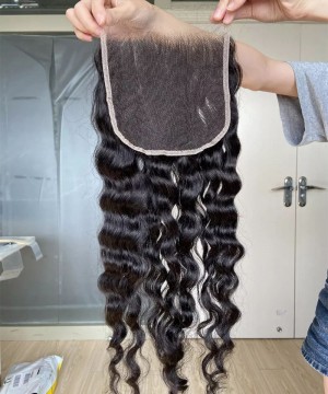 Loose Wave Human Hair Lace Closure 5x5 Lace Size 