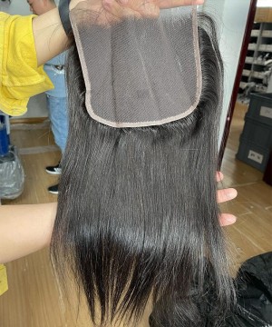 Straight Human Hair 6x6 Lace Closure Pre Plucked For Sale
