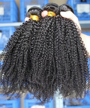 Afro Kinky Curly Indian Virgin Hair Bundles Human Hair 3Pics 