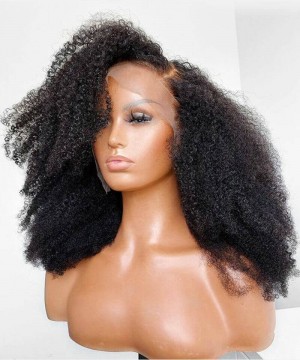 Afro Kinky Curly 13x6 Hd Lace Front Human Hair Wig 