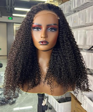 Afro Kinky Curly 6X6 Lace Closure Wig 10-30 Inches Pre Plucked For Sale 