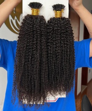 Good Quality Afro Kinky Curly I Tip Hair Extension 100 Pieces