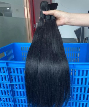 Brazilian Straight Human Hair Bulk Braiding Extensions