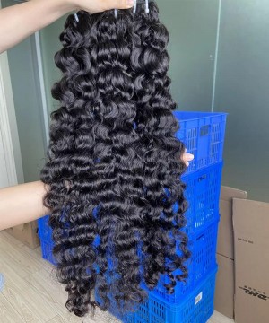 Burmese Curly Wavy Human Hair Bundles For Sale 10-40 Inches