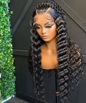 6x6 HD Lace Closure Loose Curly Human Hair Wigs 130% Density 