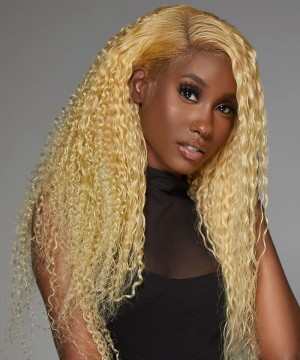 613 Color Curly 13X4 Lace Front Wig 150% Density