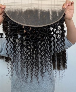 Deep Curly 13x6 Lace Frontal Closure With Baby Hair