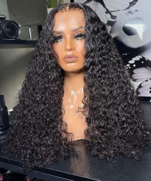 Loose Curly 6X6 HD Lace Closure Wig For Black Women 180% Density