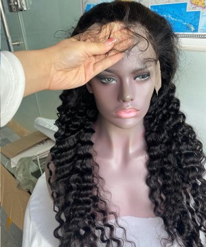 Deep Wave 6x6 Closure Wigs 150% Density HD Lace Pre Plucked 