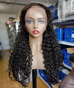 130% Density Loose Curly 13X6 Lace Front Human Hair Wigs 