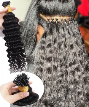 Deep Wave Nano Ring Human Hair Extensions 8-30 Inches 