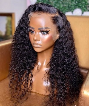 Deep Curly 13x4 HD Lace Closure Wigs 130% Density 10-30 Inches