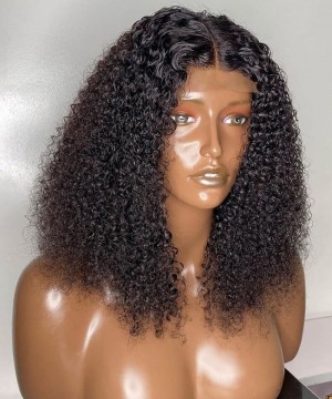 Kinky Curly 5X5 HD Lace Closure Wigs 150% Density Glueless