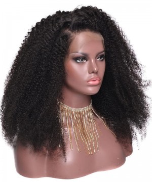 Good Afro Kinky Curly 300% High Density 13X4 Lace Front Wigs
