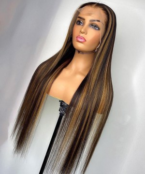 Piano Color Straight 13X4 Lace Front Wigs For Black Women