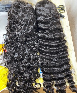 Water Wave 370 Lace Front Wig Pre Plucked With Baby Hair 