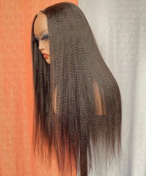 Yaki Straight U Part Wigs Human Hair For Black Women 