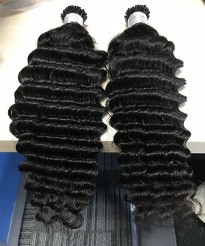 Deep Wave 8-30 Inches Quality I Tip Human Hair Extensions