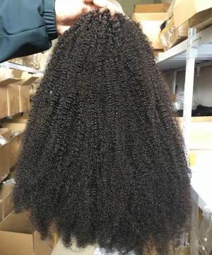 Afro Kinky Curly 360 Lace Frontal Human Hair Wigs For Sale