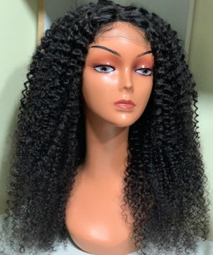 6X6 HD Kinky Curly Lace Closure Wigs 250% Density For Black Women 