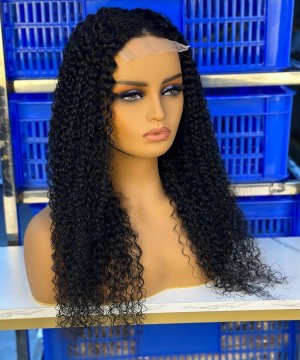 Kinky Curly 6X6 HD Lace Closure Wigs 180% Density Pre Plucked For Women