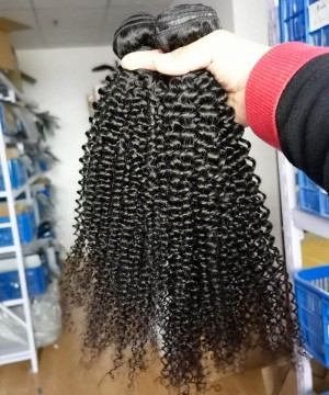 Kinky Curly Indian Virgin Hair Bundles Human Hair 3Pics