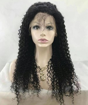200% Density 13x4 Transparent Lace Frontal Kinky Curly Wigs For Black Women