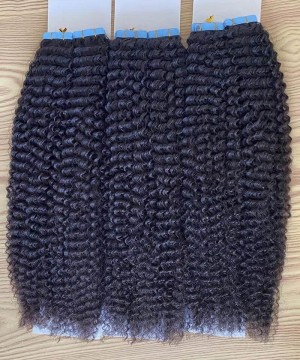 Brazilian Tight Curly Tape Hair Extensions 8-30 Inches For Sale 