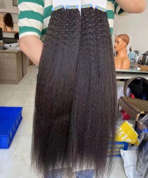 Kinky Straight Tape Hair Extensions 8-30 Inches For Sale 