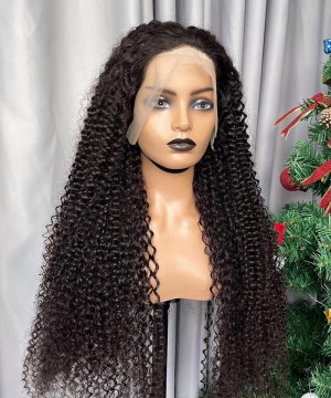 Kinky Curly 360 Lace Frontal Wig Pre Plucked With Baby Hair 