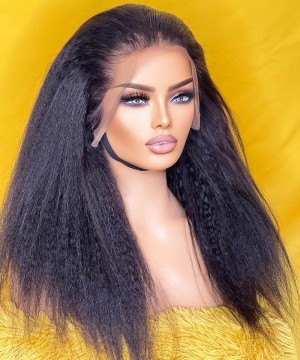 Kinky Straight 250% High Density 13x6 Lace Front Wigs
