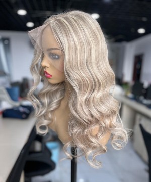 Quality Mixed Blonde Color Loose Wave Hd Lace Front Wigs