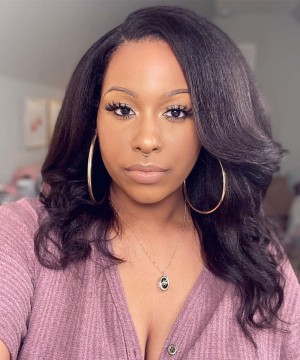 6x6 HD Lace Closure Wigs Coarse Yaki Wigs 200% Density