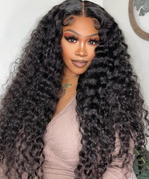 6X6 Glueless Closure Loose Curly Wigs 10-30 Inch For Black Women