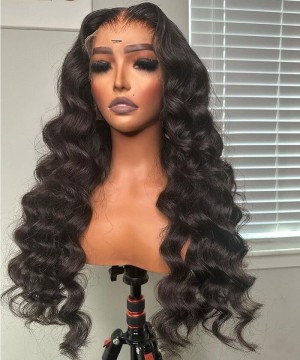 4X4 HD Lace Closure Loose Wave Wigs High Quality Human Hair Wig For Women