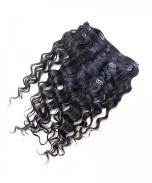 Loose Wave Pu Clip In Human Hair Extensions 10-30 Inches