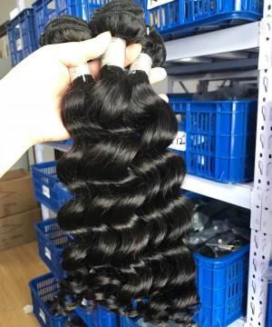 Loose Wave Peruvian Virgin Hair Bundles Sale 3Pics