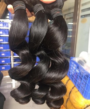 Loose Wavy Brazilian Human Hair Weave Bundles