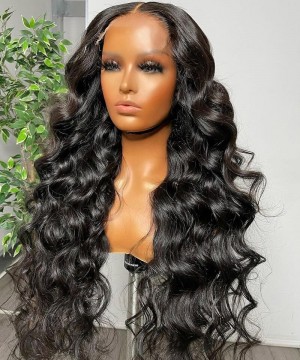 250% Density Loose Wave HD Lace 6X6 Lace Closure Wigs For Black Women 