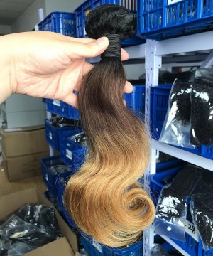 #4/27 Ombre Color Body Wave Brazilian Virgin Hair Bundle