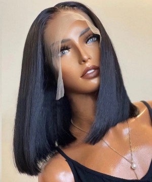 Silky Straight BOB Lace Front Wig 13X4 inches Deep Part 
