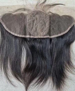 Straight Silk Base 13x4 Lace Frontal Closure Pre Plucked 